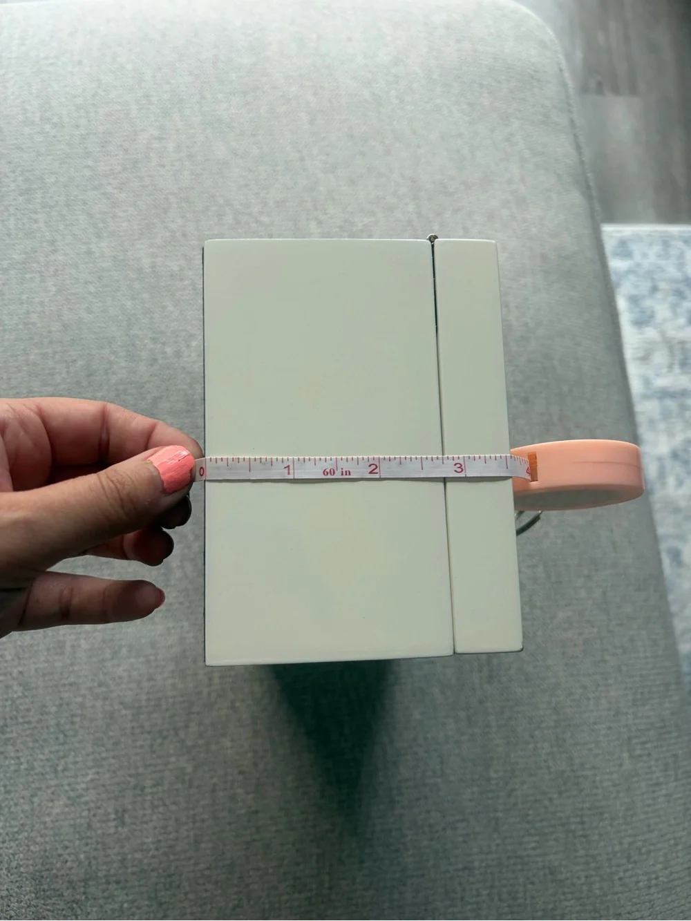White Jewelry Box with Front Mirror Design